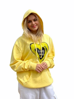 LOVE WINS Unisex Yellow Hoodie