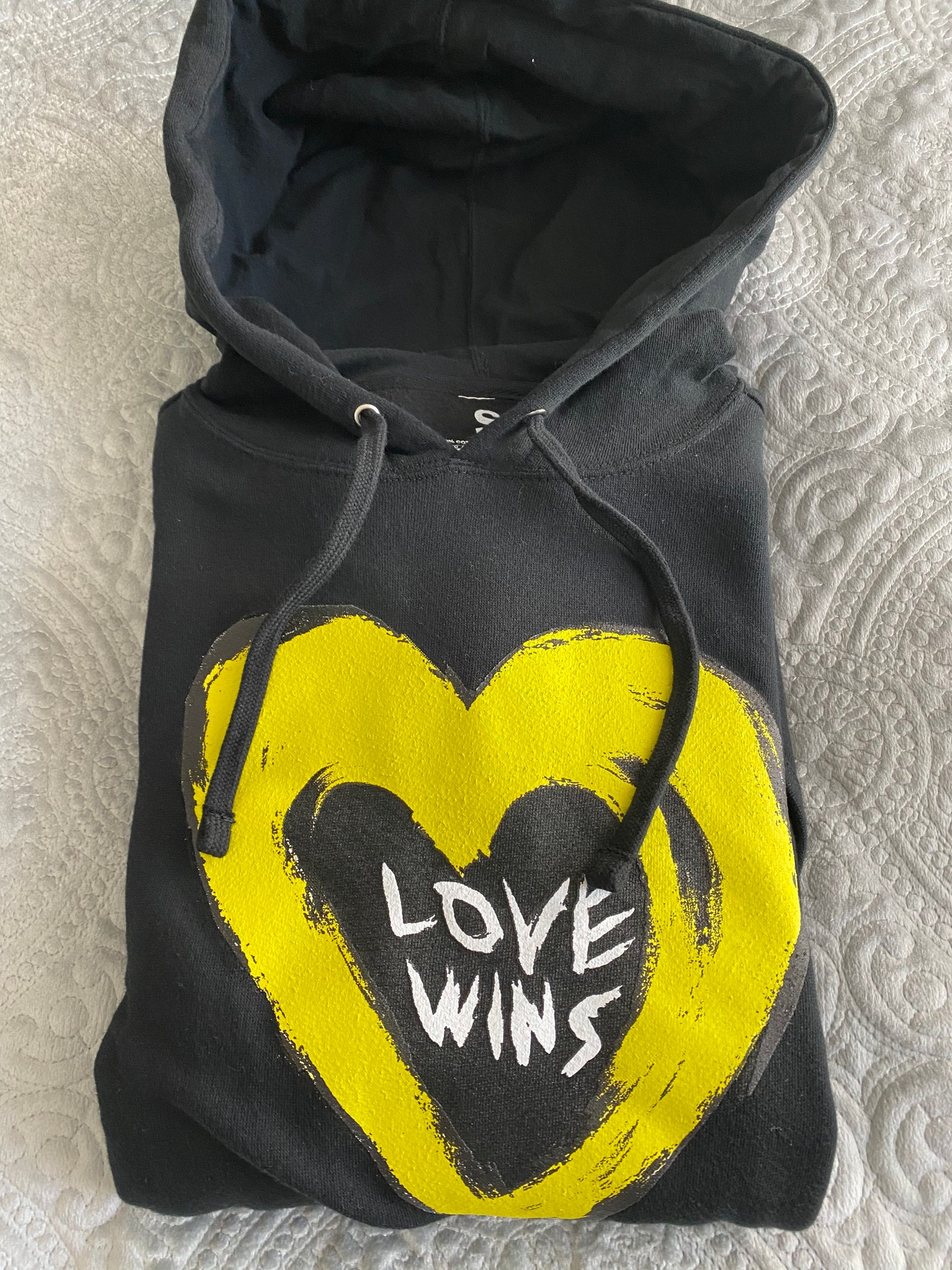 LOVE WINS Unisex Black Hoodie