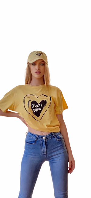 LOVE WINS Unisex Yellow T-Shirt