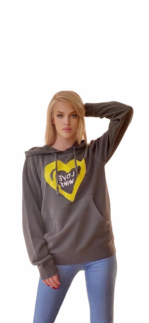 LOVE WINS Unisex Slate Grey Hoodie